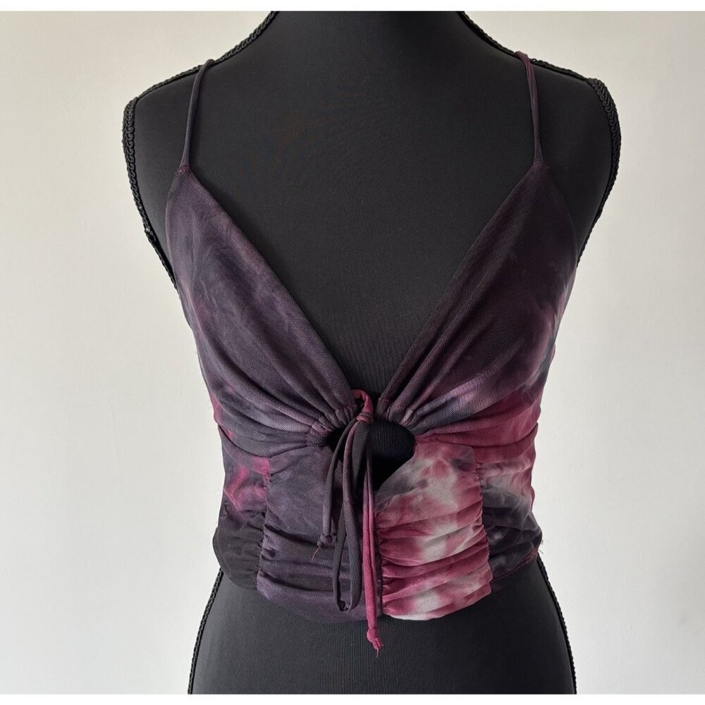 Whimsigoth Top Womens Medium Urban Outfitters Crop Top Dark Fairy Boho Grunge